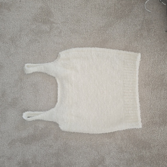 New SKIMS Lounge Tank Top Teddy Fuzzy White L/LX - Picture 2 of 3